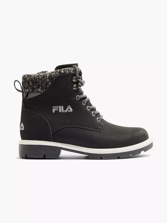 FILA Schnürboots in schwarz