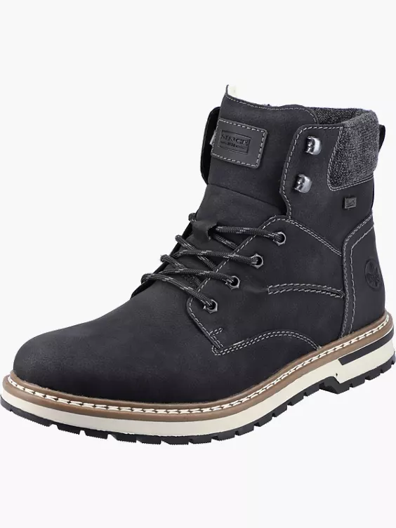 Rieker Herren Schnürstiefel in schwarz