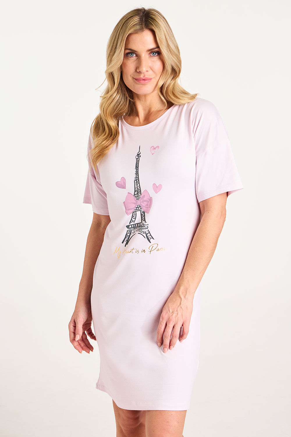 Eiffel Tower and Bow Print Nightdress
