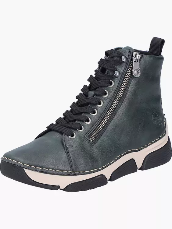 Rieker Damen Schnürstiefel in grün