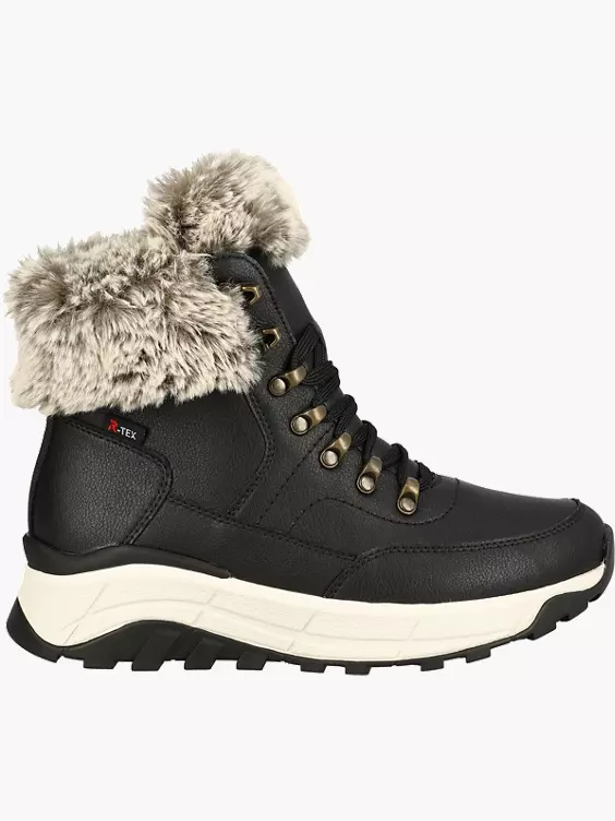 Damen Schnürstiefel in schwarz
