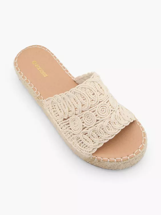 Graceland Pantolette in creme