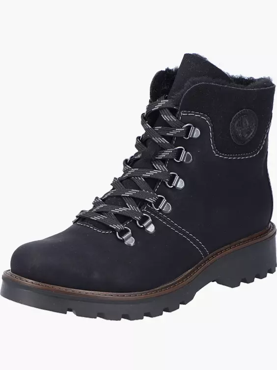 Rieker Damen Schnürstiefel in schwarz