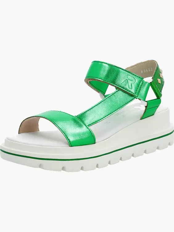 Damen Riemchensandalen in grün