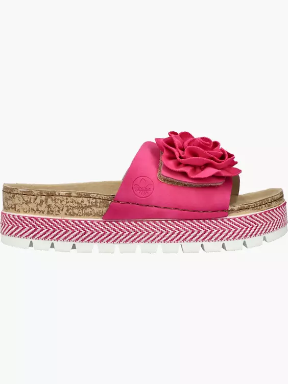 Rieker Damen Pantoletten in rosa