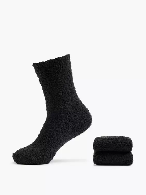 Cosy Nature 2er Pack Socken in schwarz