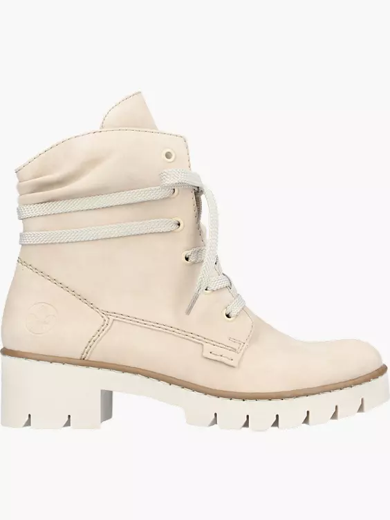 Rieker Damen Schnürstiefel in beige
