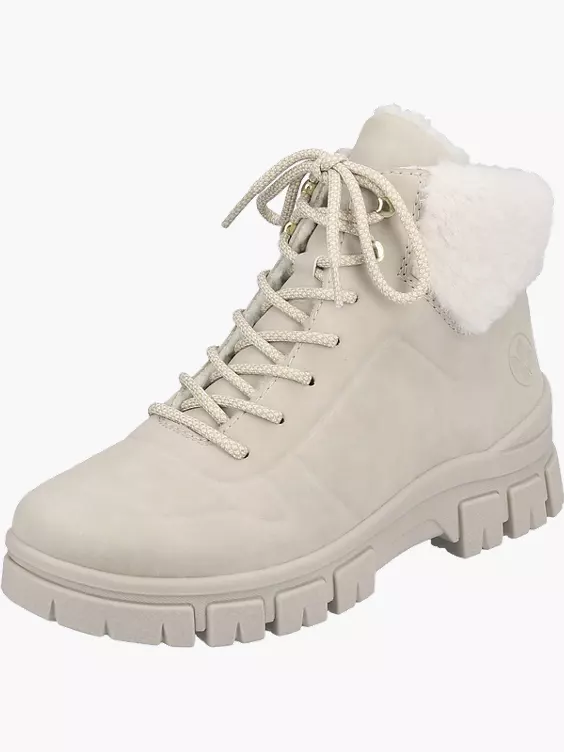 Rieker Damen Schnürstiefel in beige