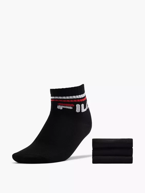 FILA 3er Pack Sneakersocken in schwarz