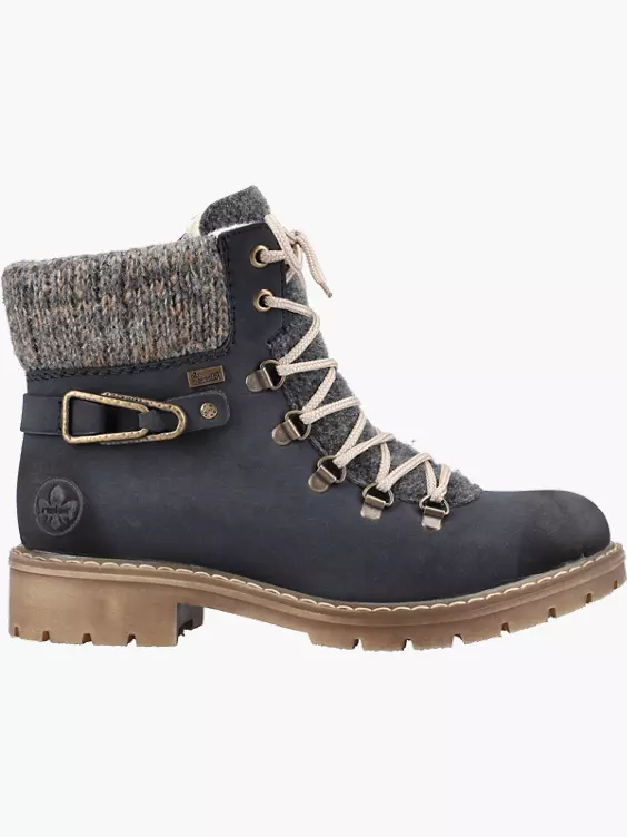 Rieker Damen Schnürstiefel in blau