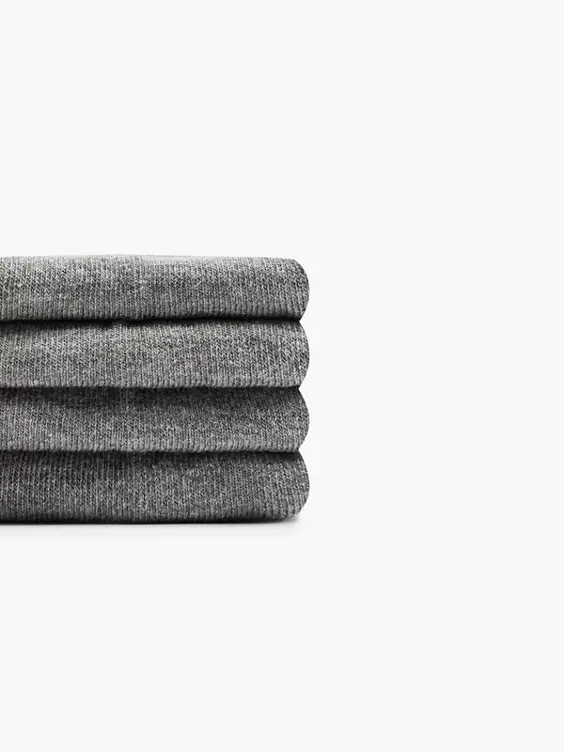 Cosy Nature 4er Pack Sneakersocken in grau