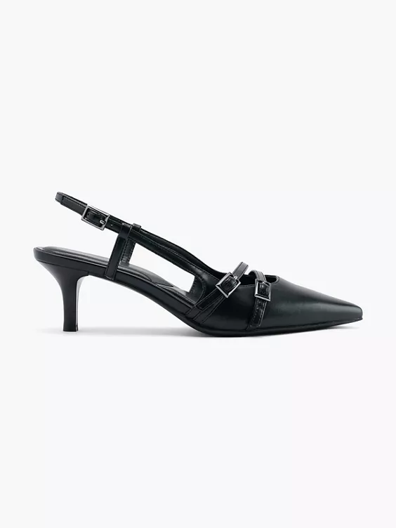 Catwalk Slingpumps in schwarz