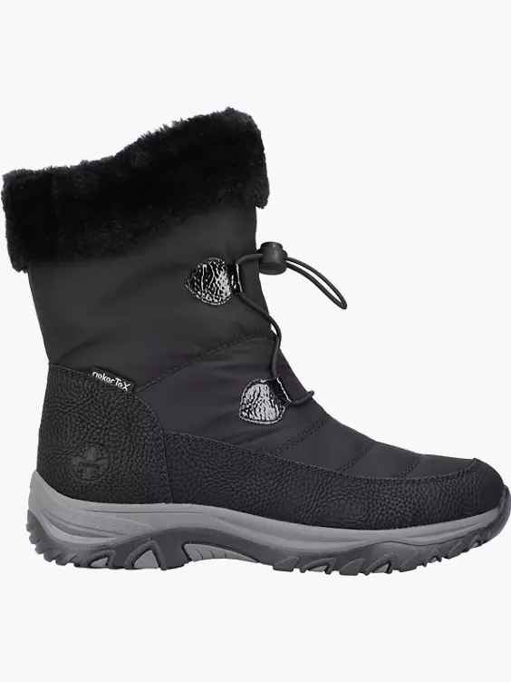 Rieker Damen Schnürstiefel in schwarz