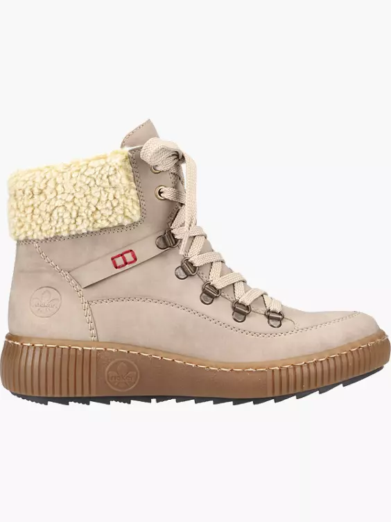 Rieker Damen Schnürstiefel in beige