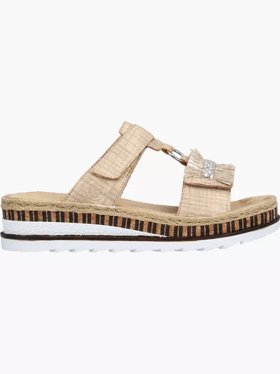 Rieker Damen Pantoletten in beige