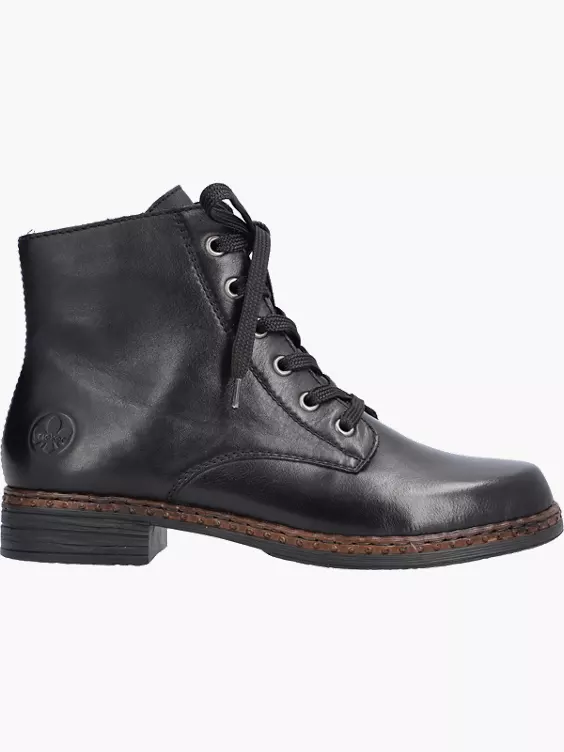 Rieker Damen Schnürstiefel in schwarz
