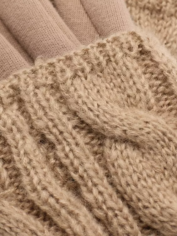 DEICHMANN Handschuhe mit Stulpe in beige