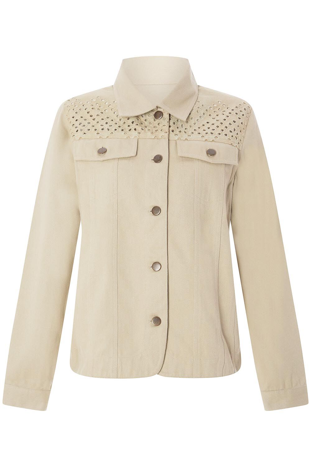 Denim Jacket With Cut Out Detail