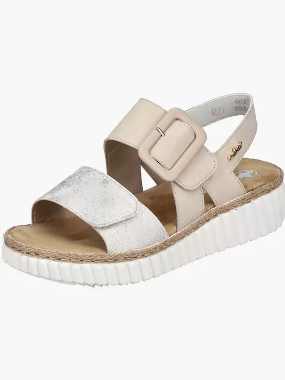 Rieker Damen Keilsandaletten in beige