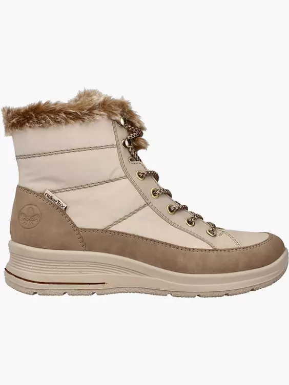 Rieker Damen Schnürstiefel in beige