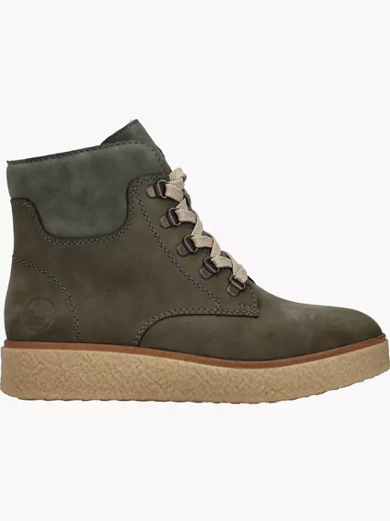 Rieker Damen Schnürstiefel in grün