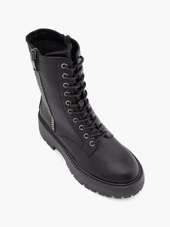 Catwalk Schnürboots in schwarz
