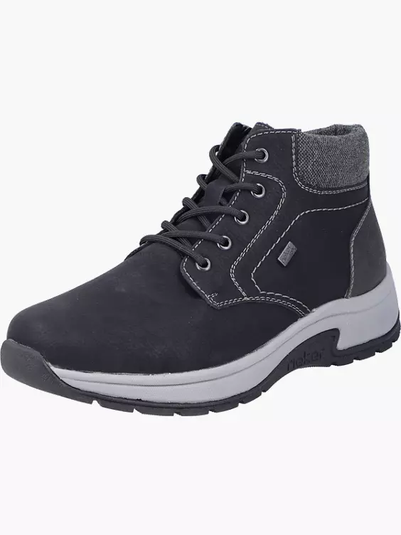 Rieker Herren Schnürstiefel in schwarz