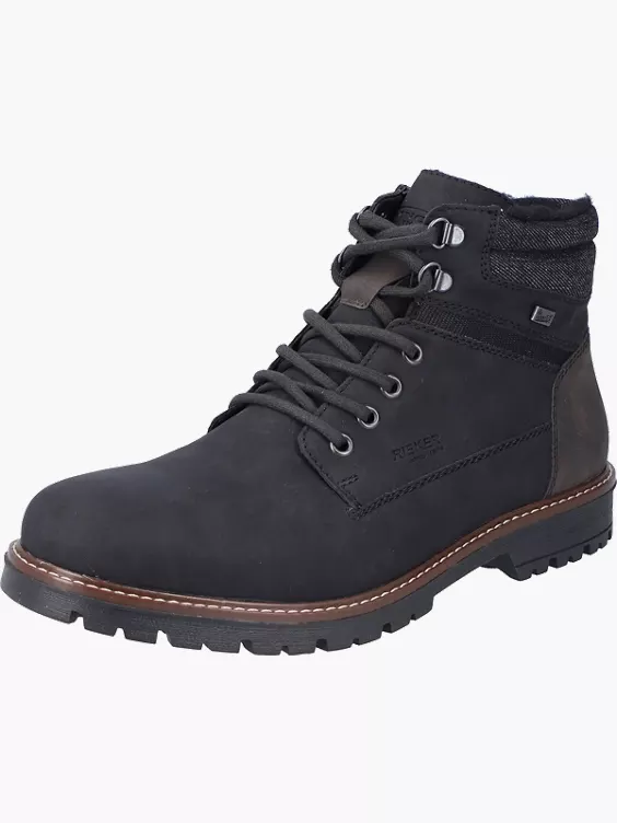 Rieker Herren Schnürstiefel in schwarz