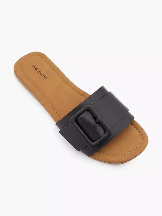Graceland Pantolette in schwarz