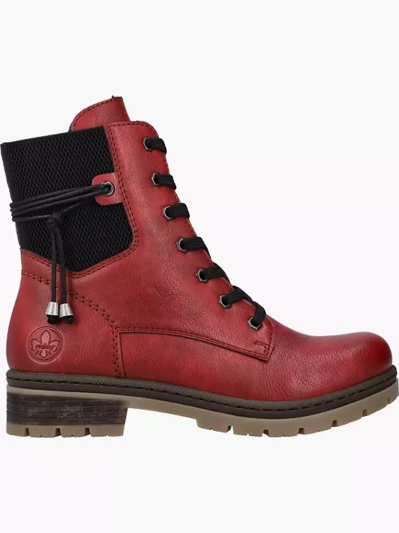 Rieker Damen Schnürstiefel in rot