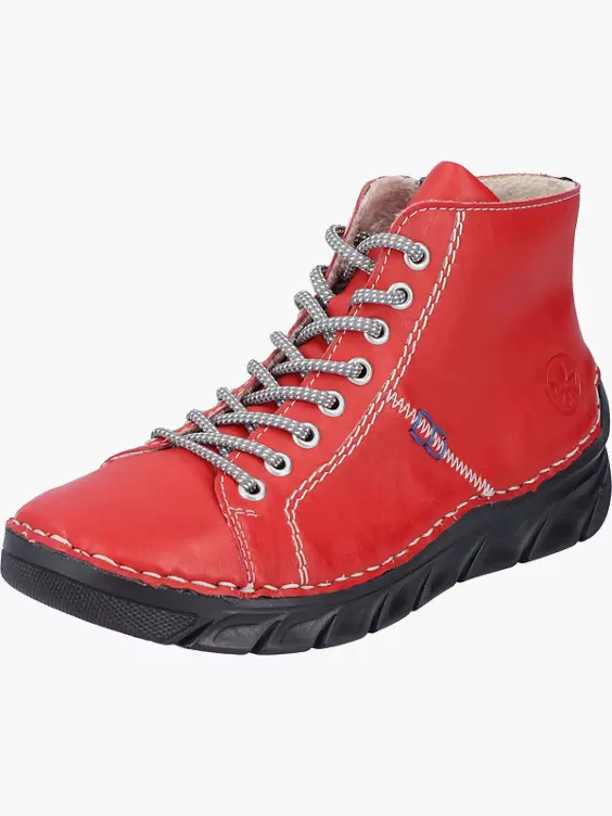 Rieker Damen Schnürschuhe in rot