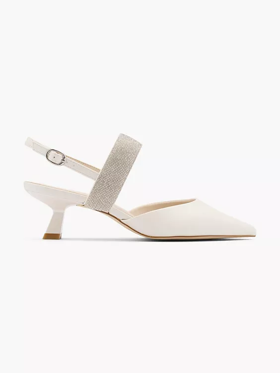 Catwalk Slingpumps in weiß