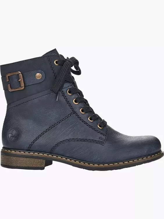Rieker Damen Schnürstiefel in blau