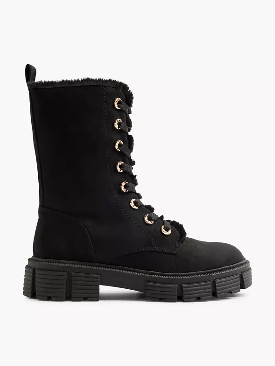 Catwalk Schnürboots in schwarz