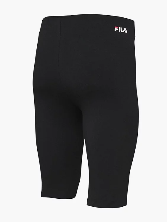 FILA Kurze Tights in schwarz