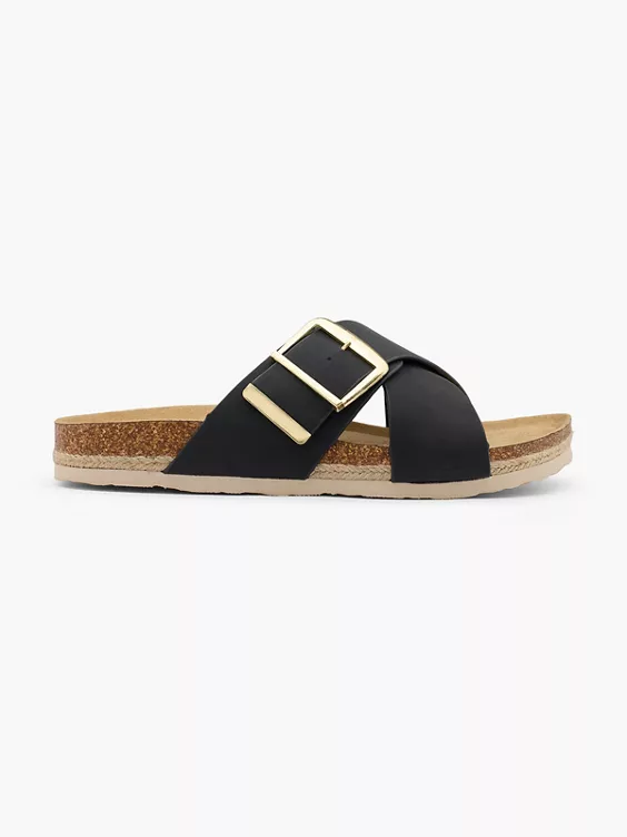 Graceland Pantolette in schwarz