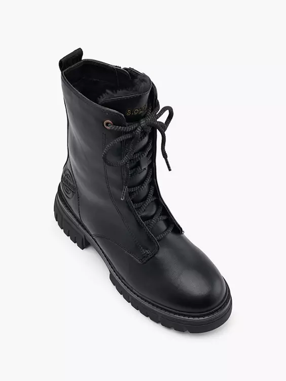 s.Oliver Schnürboots in schwarz