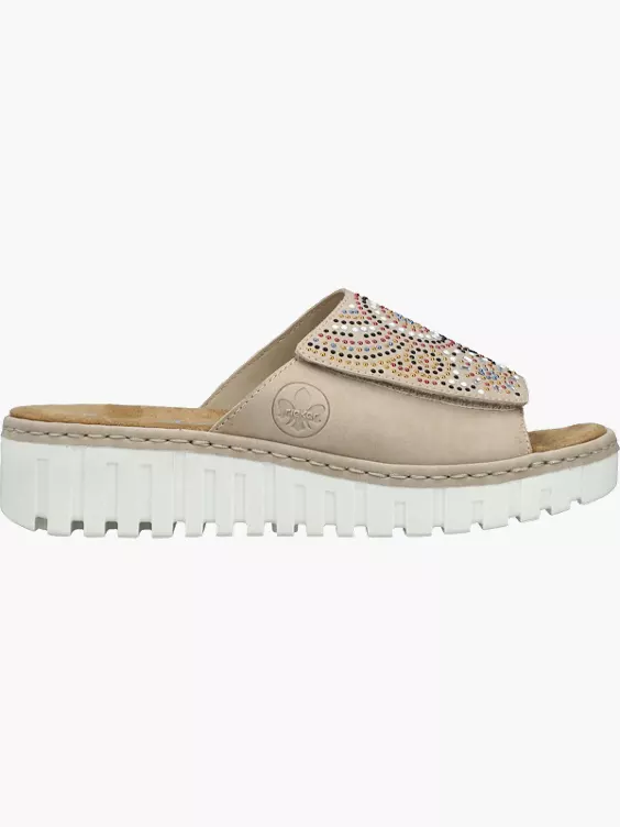 Rieker Damen Pantoletten in beige