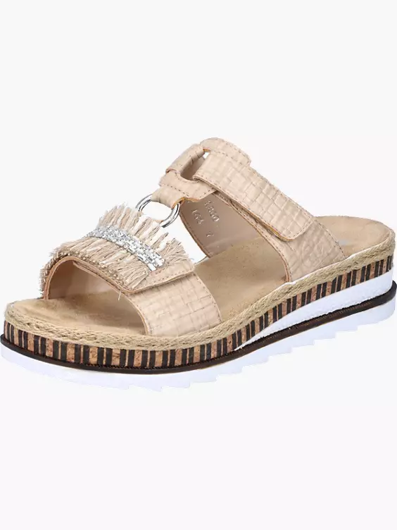 Rieker Damen Pantoletten in beige