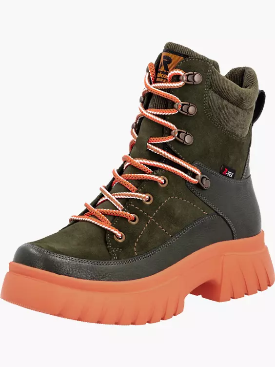 Damen Schnürstiefel in grün
