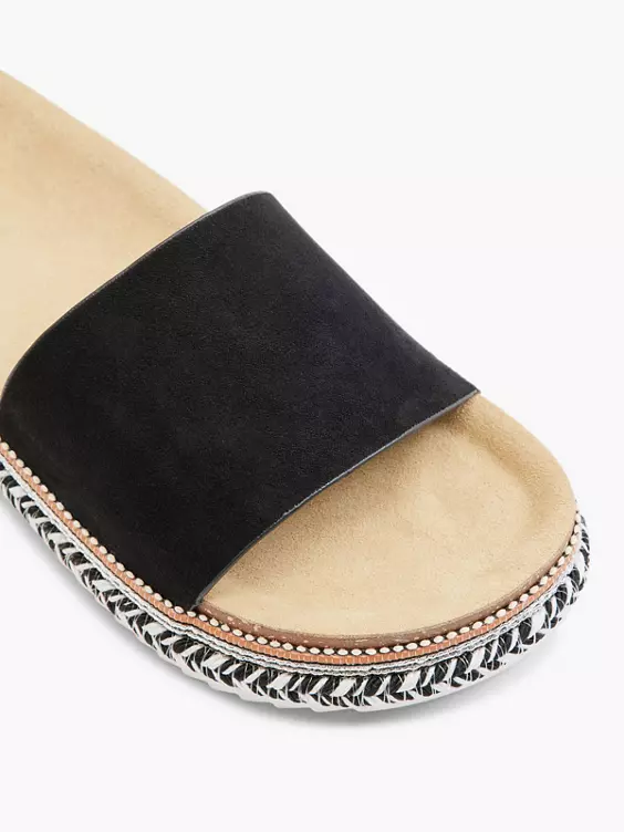 Graceland Pantolette in schwarz