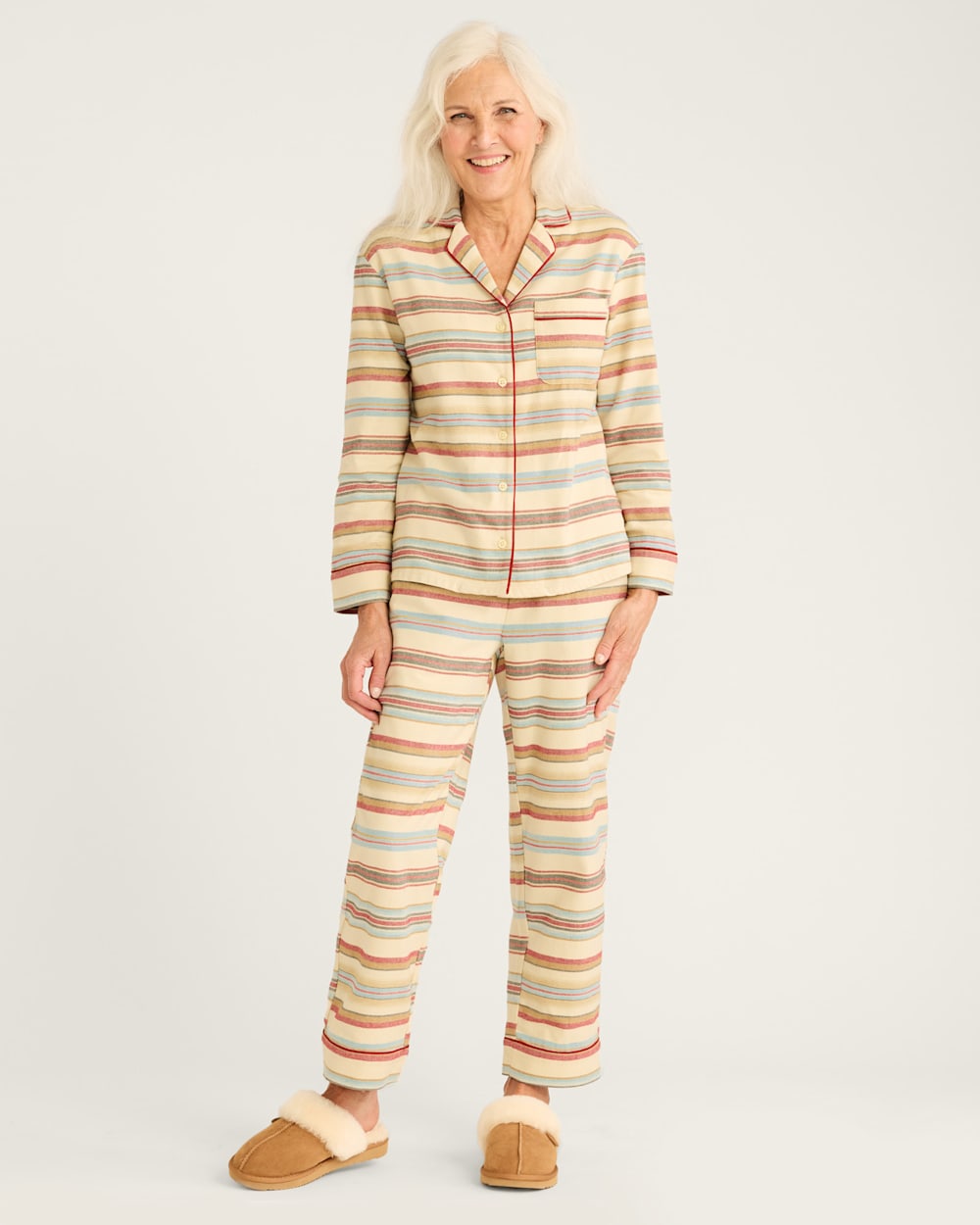 WOMEN'S BRIDGER STRIPE FLANNEL PAJAMA SET