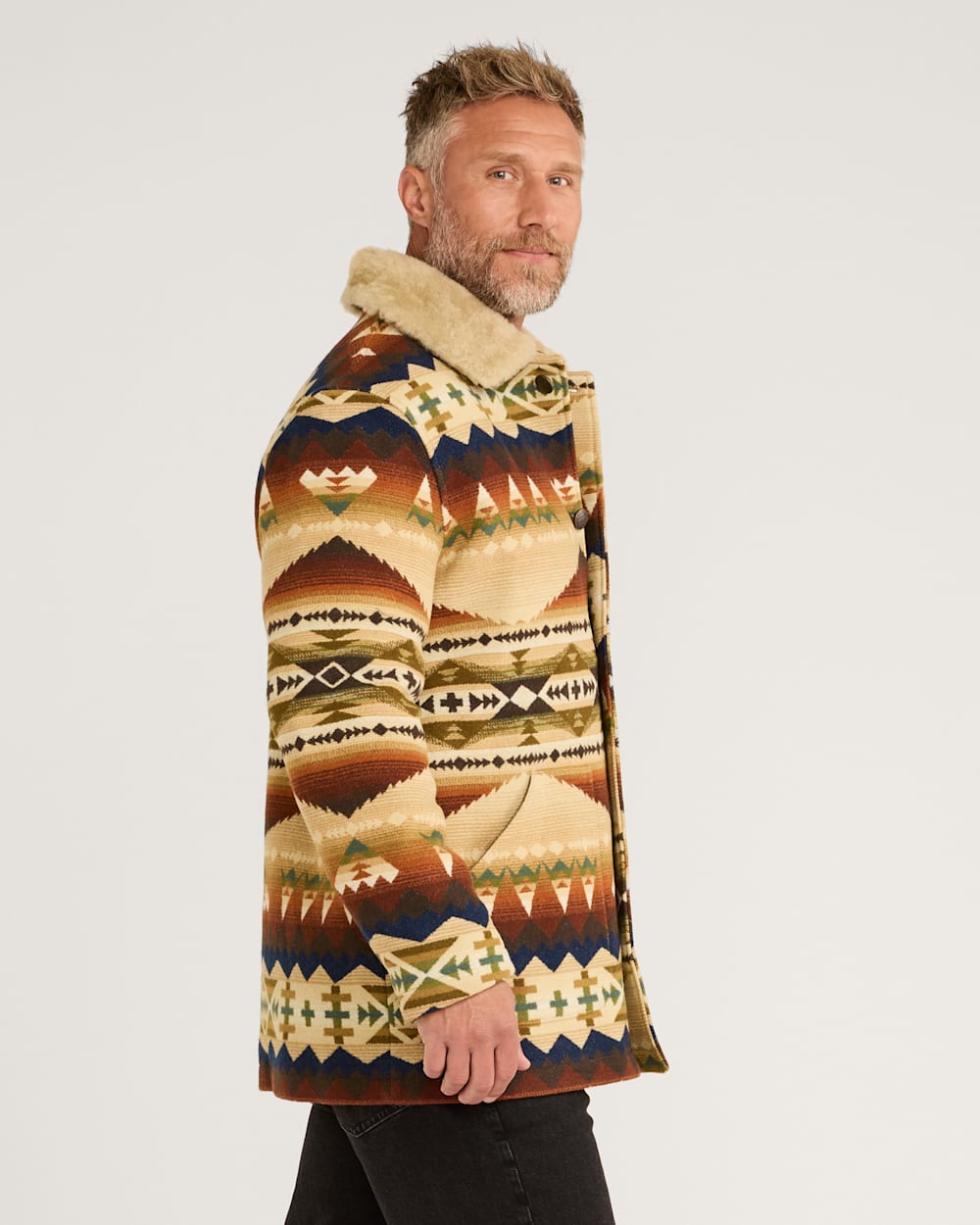 MEN'S BROWNSVILLE SHEARLING COLLAR COAT