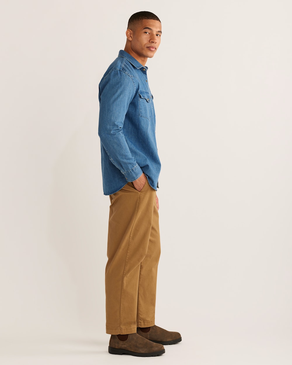 MEN'S WYATT SNAP-FRONT DENIM SHIRT