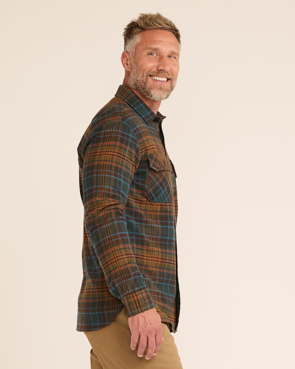 MEN'S PLAID BURNSIDE DOUBLEBRUSHED FLANNEL SHIRT