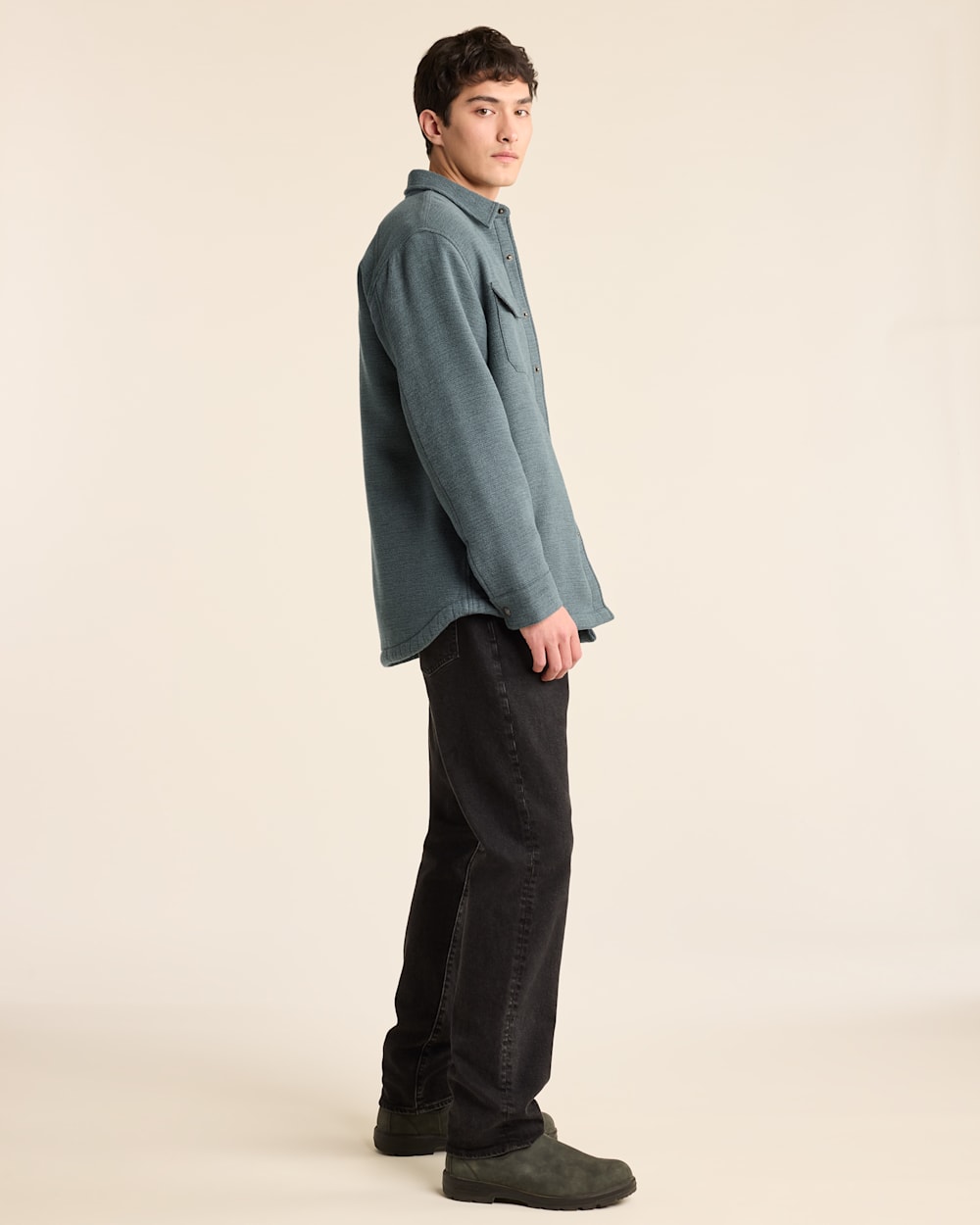 MEN'S DOUBLESOFT SHERPA-LINED SHIRT JACKET