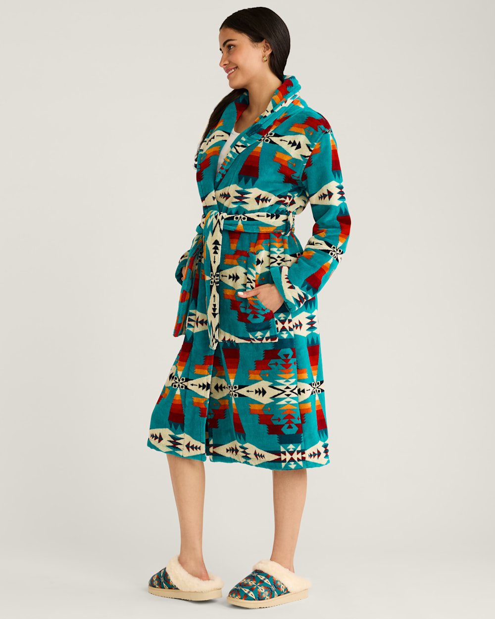 WOMEN'S TUCSON COTTON TERRY VELOUR ROBE