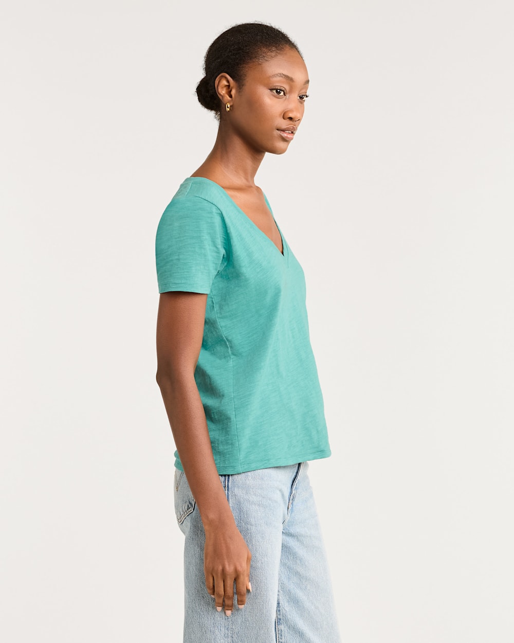 WOMEN'S SHORT-SLEEVE COTTON SLUB TEE