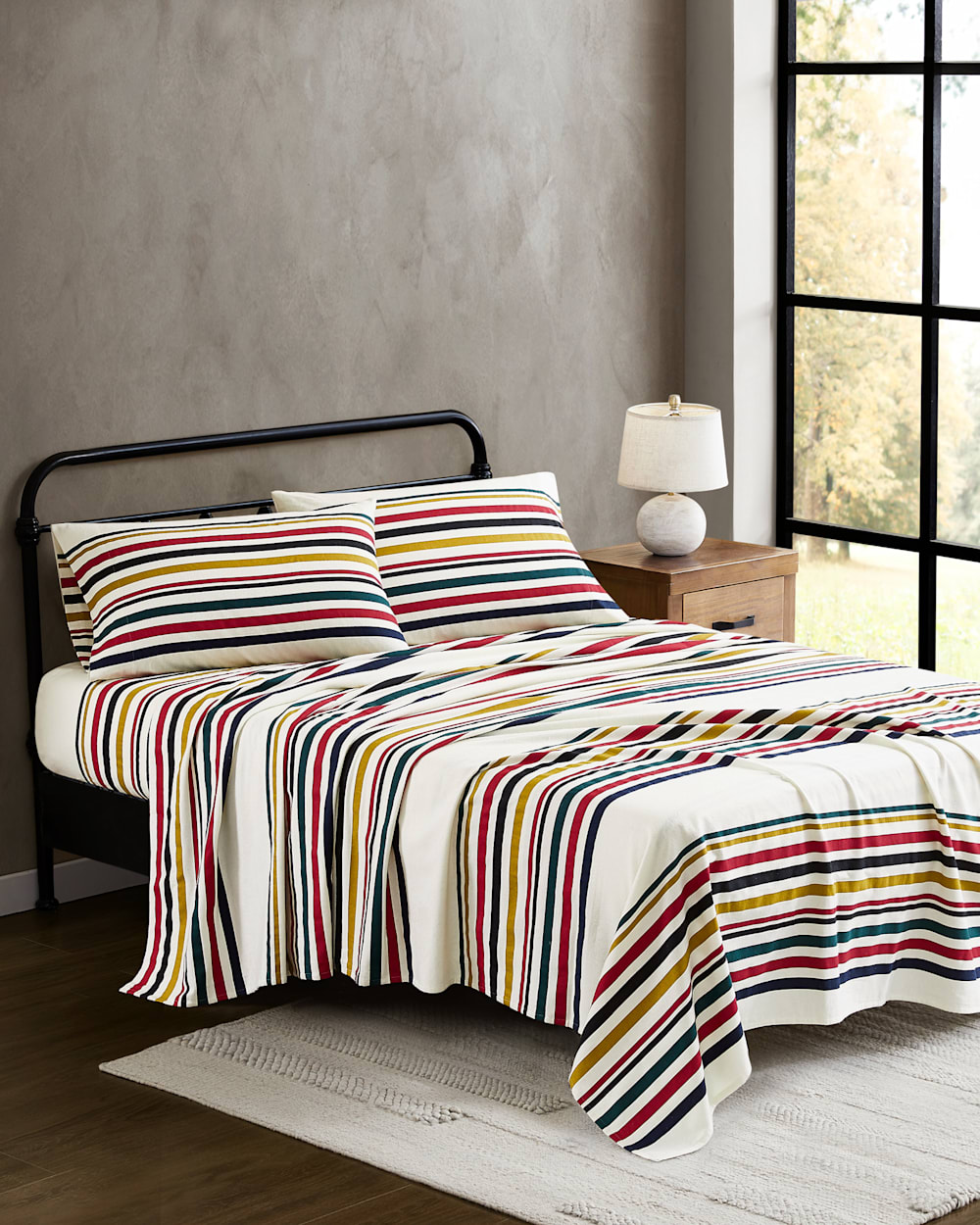 NATIONAL PARK STRIPE FLANNEL SHEET SET