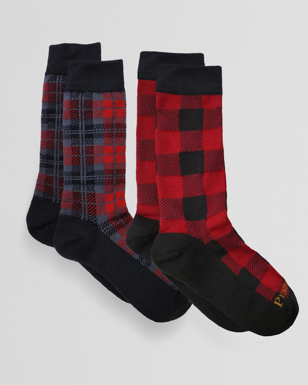 2-PACK PLAID SOCKS